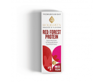 Μπάρα Πρωτεΐνης ακατέργαστη με Σμέουρο, Φράουλα, Ιπποφαές Holigreen 60γρ