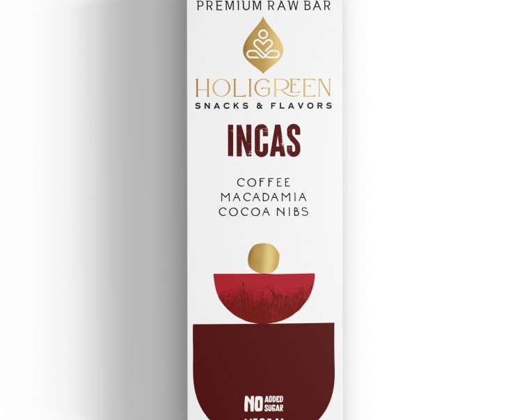 Μπάρα Ενέργειας ακατέργαστη Καφές, Κακάο, Μακαδάμια Holigreen 60γρ
