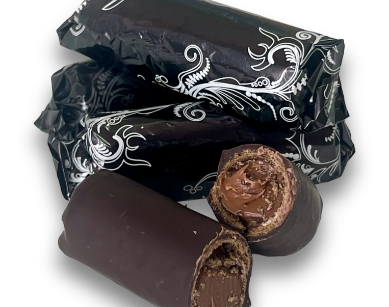 Τυλιχτό πουράκι σοκολάτας με γέμιση πραλίνα φουντουκιού, συσκευασία 500γρ.