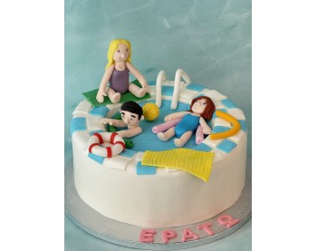 Τούρτα Ζαχαρόπαστας Πισίνα