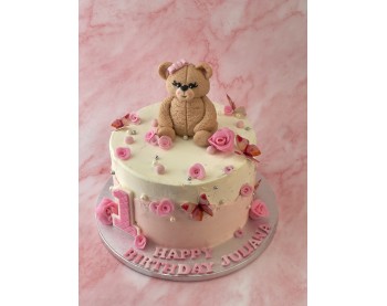 Τούρτα Ροζ Αρκουδάκι